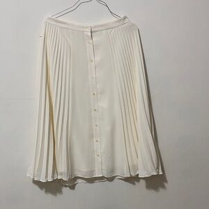 Banana Republic Cream Button-Front A-Line Skirt